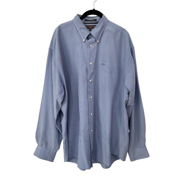 Tommy Hilfiger Golf Checkered Button Down Shirt Men XL Collared Blue Performance - Picture 1 of 6